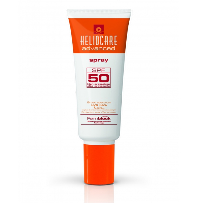 Heliocare Advanced Spray SPF 50 High Protection Dr Ria Smit Heliocare Advanced Spray SPF50 is indicated for solar body protection. Contains natural antioxidant properties that prevent premature aging of the skin