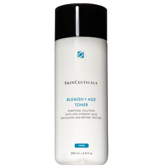 Skin_Ceuticals_Blemish_Age_Toner_Purifying_Lip_Hydroxy_Acid_Exfoliate_Refine_200ml Dr Ria Smit SkinCeuticals Blemish + Toner is a toner with chemical exfoliators that is suitable for skin prone to breakouts, especially those who have signs of aging.