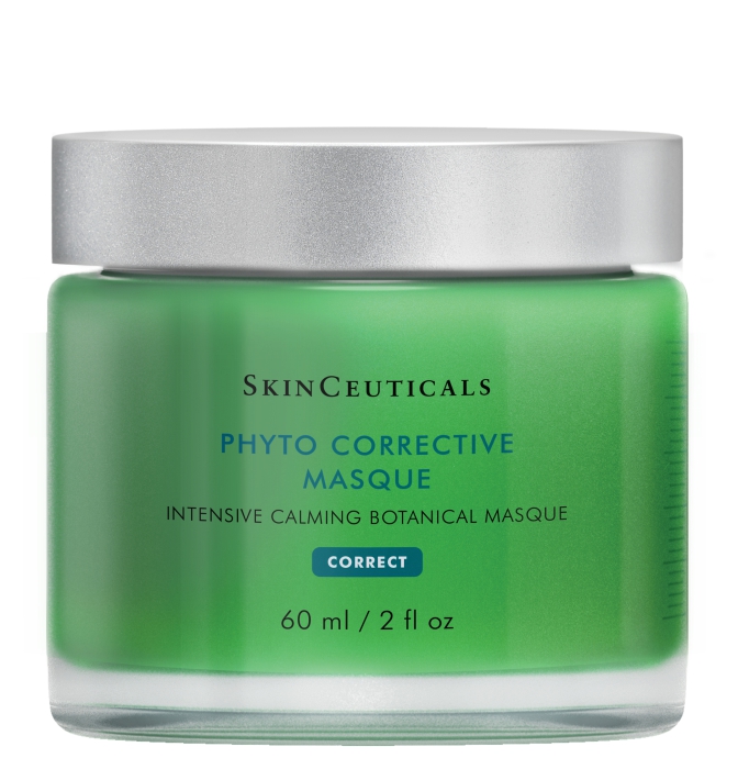 Skin_Ceuticals_Phyto_Corrective_Masque_Calming_Masque_60ml Dr Ria Smit SkinCeuticals Phyto Corrective Mask is an intense calming botanical masque, clinically tested post-procedure to effectively reduce visual redness and discomfort