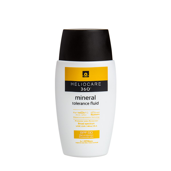 heliocare-360-mineral-tolerance-fluid Dr Ria Smit Heliocare 360 Aesthetics MD AK Fluid SPF 100+ prevents and protects adjuvant treatment of Actinic Keratosis. Mineral tolerance fluid is a 100% mineral-filter formulation specifically designed for sensitive and intolerant skin.